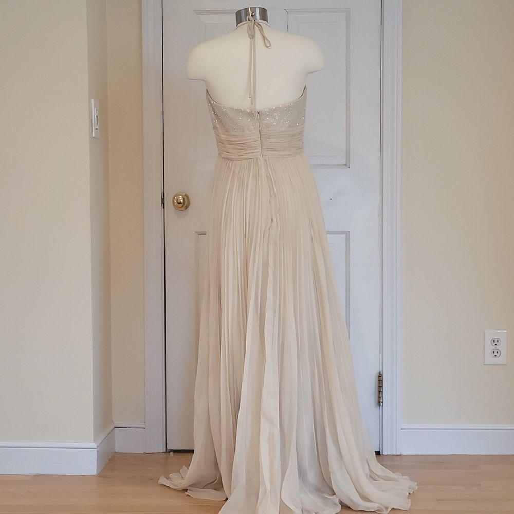 ABS Vintage style deep V halter gown - Picture 3 of 6